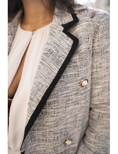 Blazer tweed ghiaccio